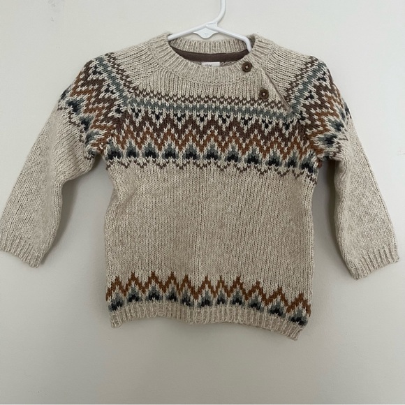 H M Shirts Tops Hm Jacquard Knit Sweater Poshmark